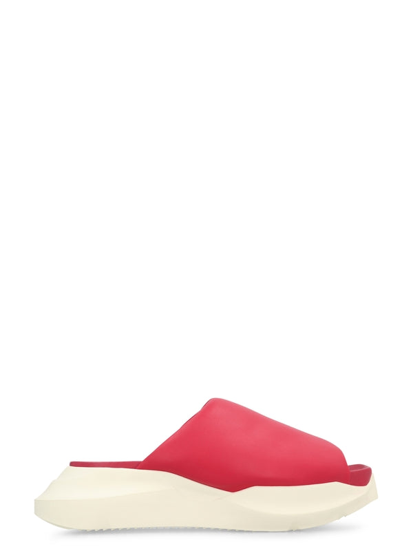 Geth PuFFer Leather Slides