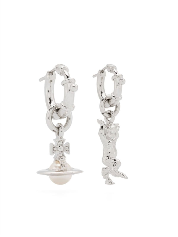 Anglo Pearl Decoration Hoop Earrings