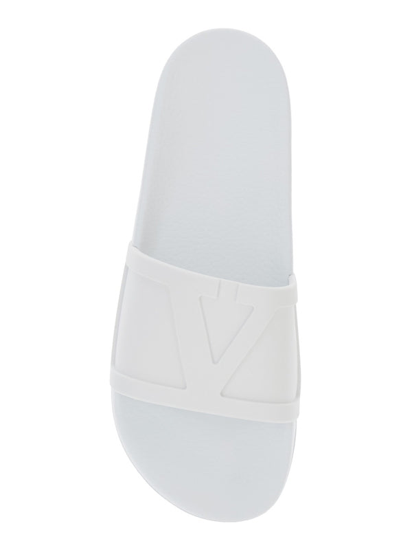 V Logo Rubber Slides