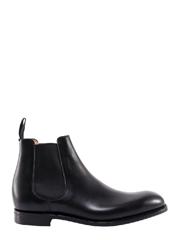 Black Leather Chelsea Boots