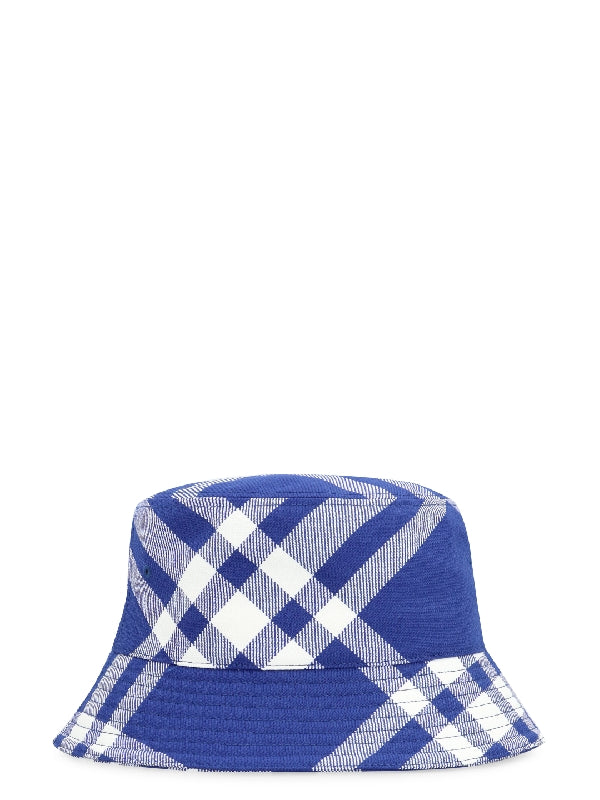 Check Wool Blend Bucket Hat