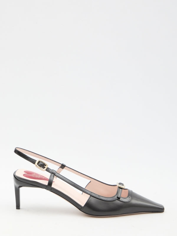 Viv Canard Leather Slingback Heel - Jente