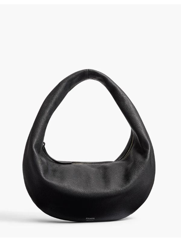 Olivia Grain Leather Medium Hobo Tote Bag
