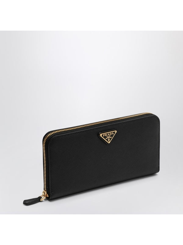 三角形徽标拉链钱包