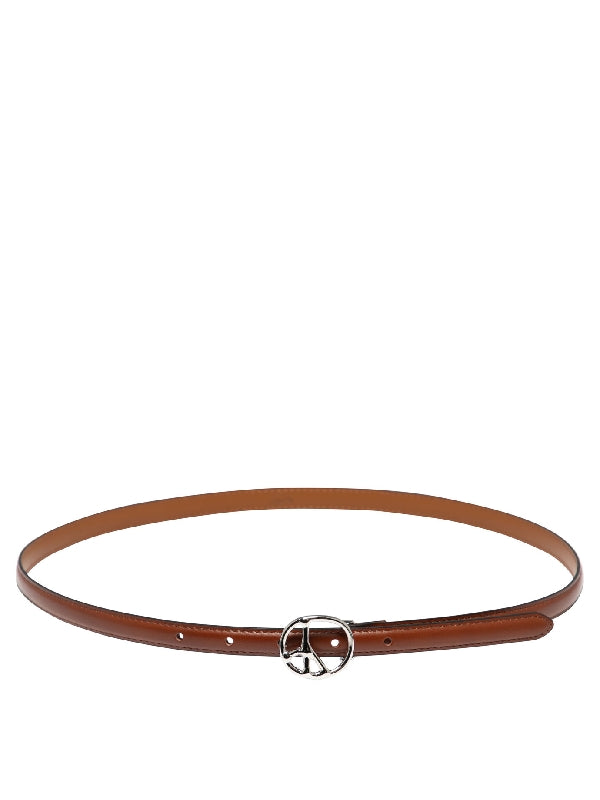 Peace Buckle Leather Belt