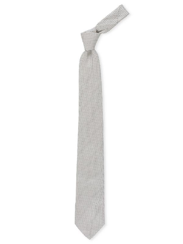 Silver Pattern Silk Necktie