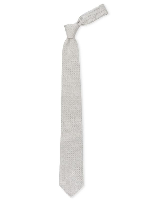 Silver Pattern Silk Necktie