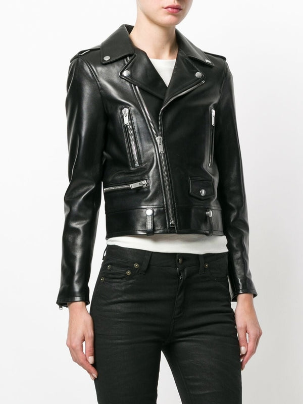 Black Leather Biker Jacket