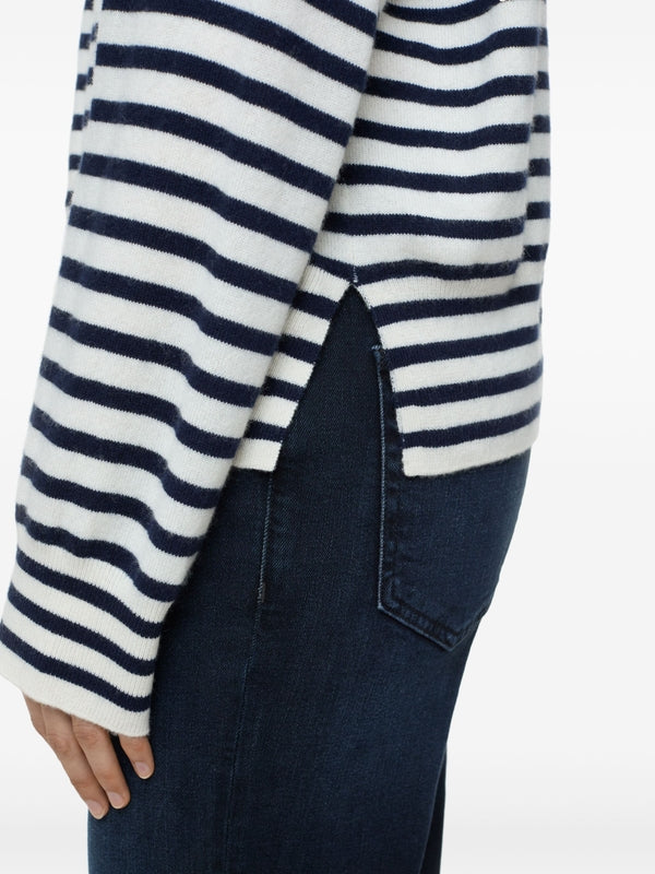 Stripe Pattern Cashmere Knit