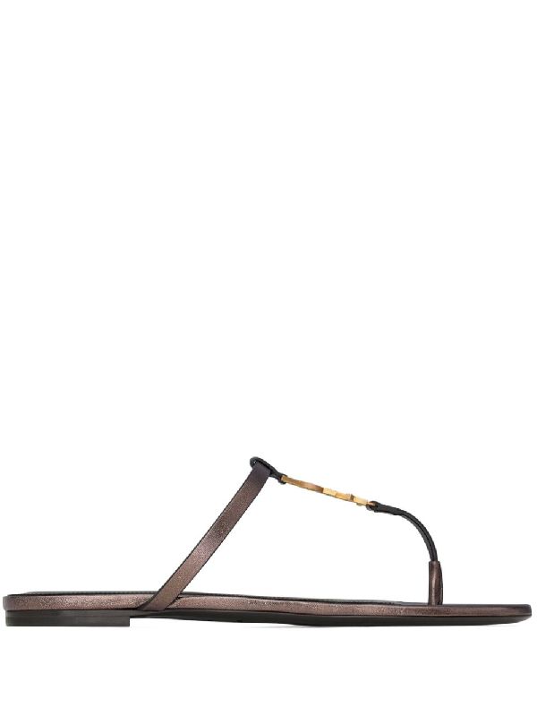 Cassandra Laminate Leather Sandals