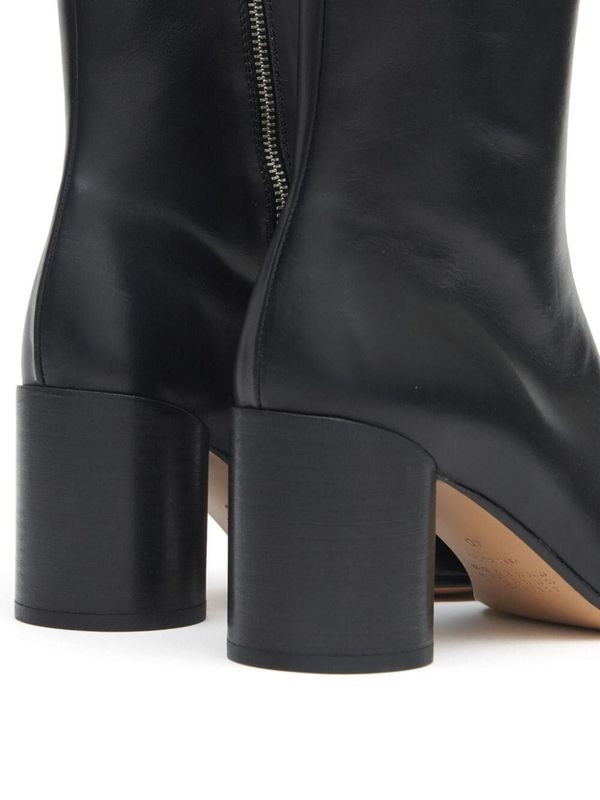 Anatomic Leather Ankle Heel Boots