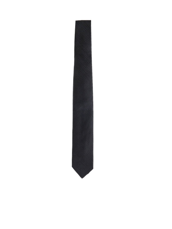 Black Wool Cashmere Necktie