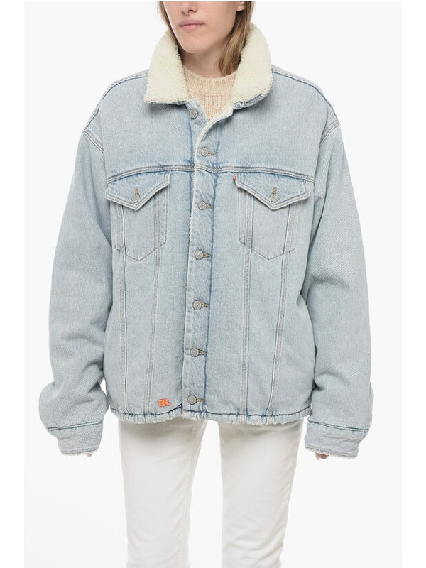 Levis Shearling Detail Denim Jacket