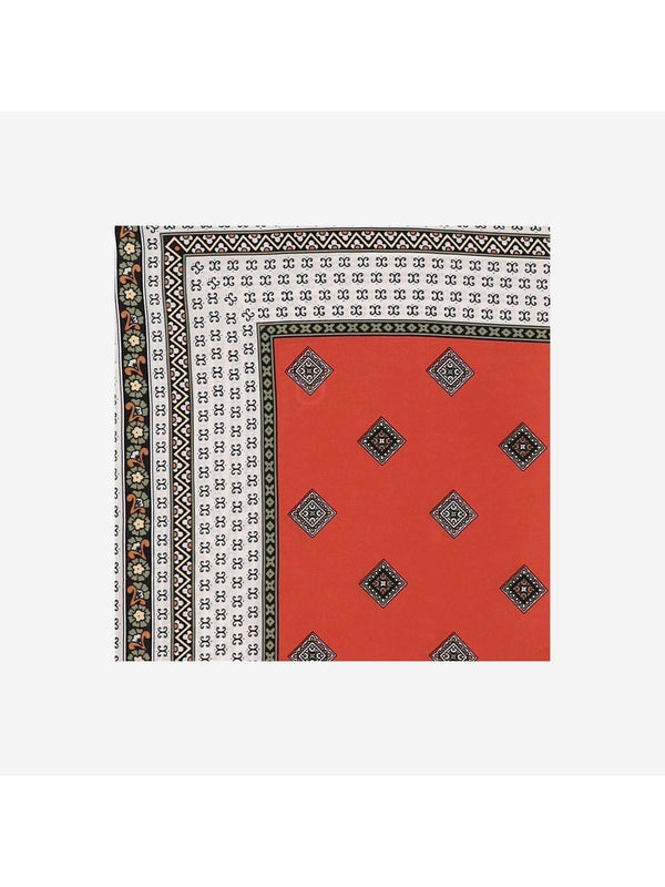 All-Over Pattern Silk Scarf