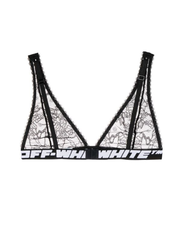 Logo Sheer Lace Bra