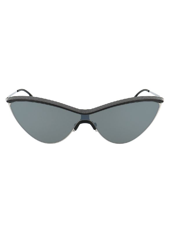 Black Cat-eye Shield Sunglasses