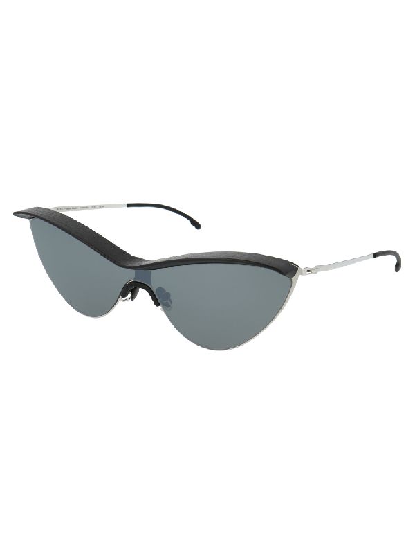Black Cat-eye Shield Sunglasses