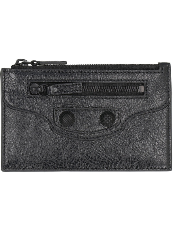 Cagole Leather Zipper Card Wallet