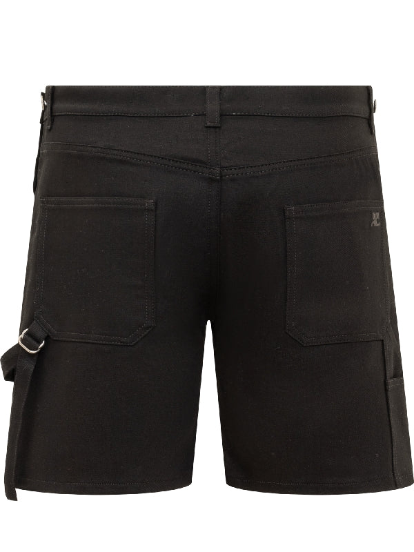 Strap Carpenter Bermuda Denim Shorts