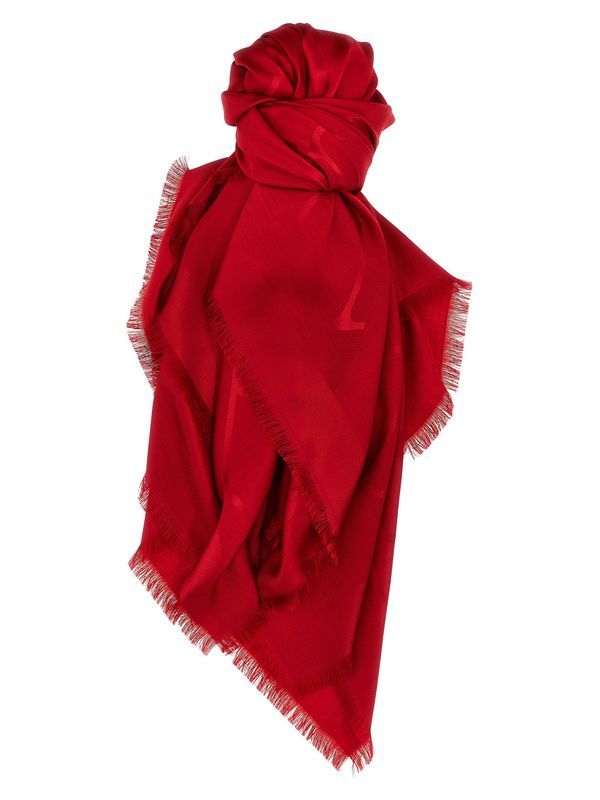 Signature V Logo Fringe Scarf