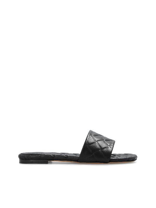 Amy Intrecciato Leather Slides