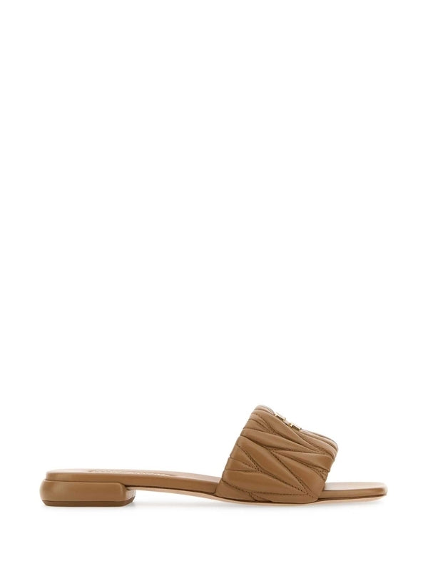 Logo Matelassé Leather Sandals