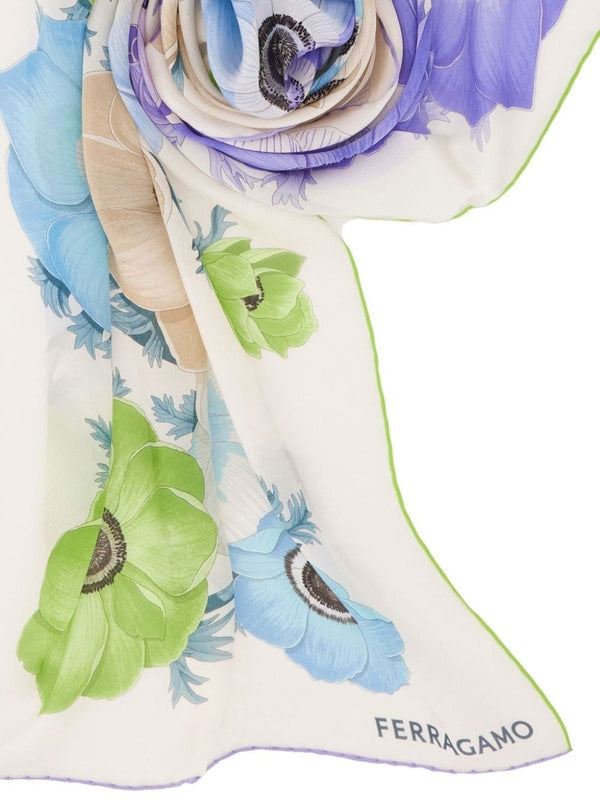 Flower Printing Silk Scarf