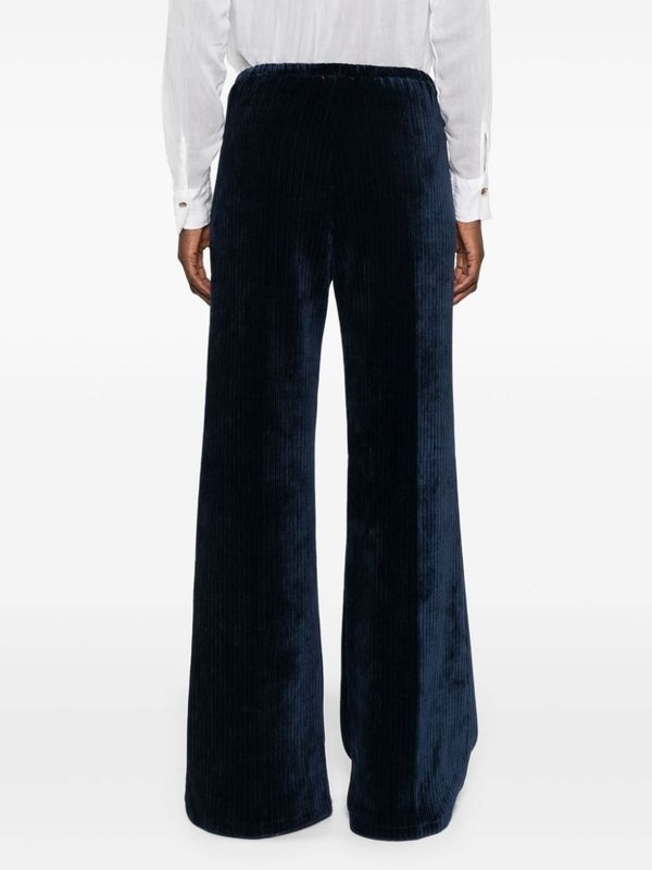 Velvet Banded Flare Pants