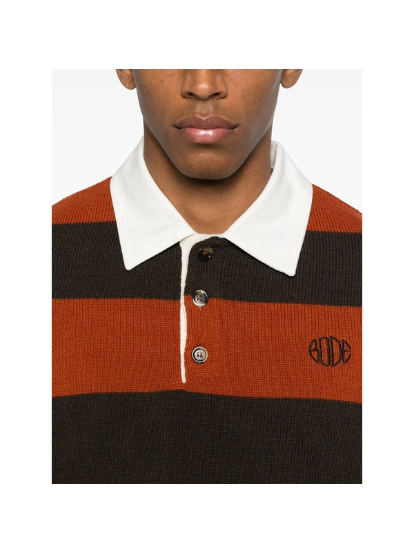 Bode Brown Striped Knitted
