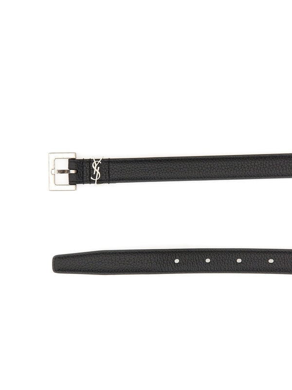 Monogram Leather Square Buckle Belt