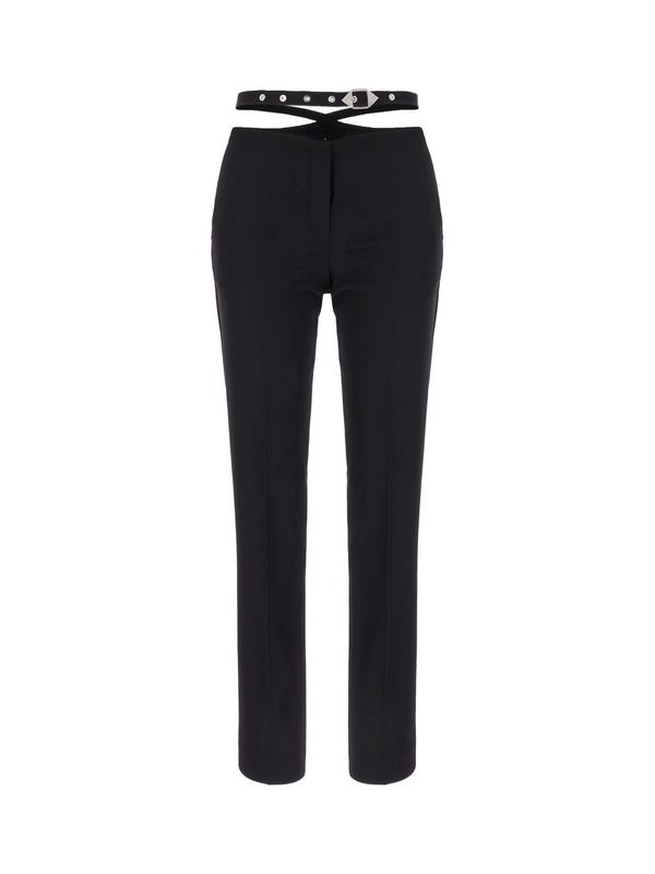 Waist Cutout Strap Pants