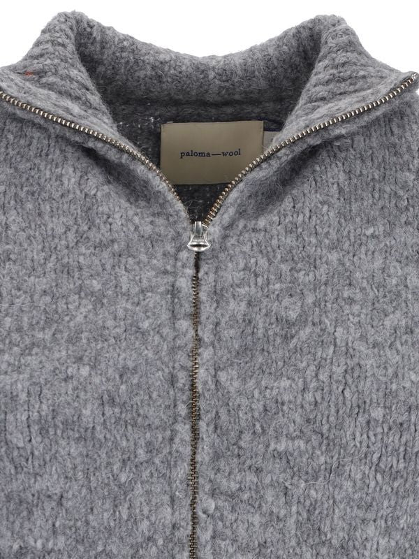 Stadium Zip-up Wool Blend Cardigan