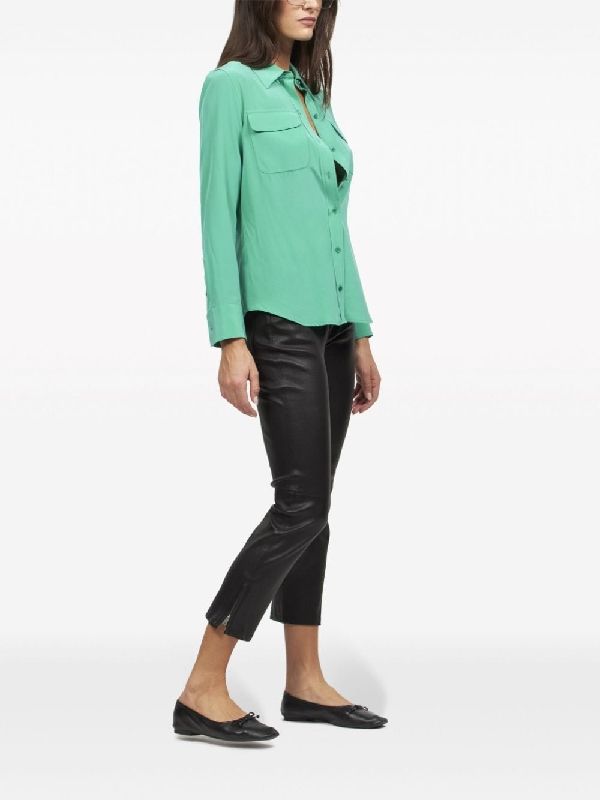 Flap Pocket
  Silk Shirt