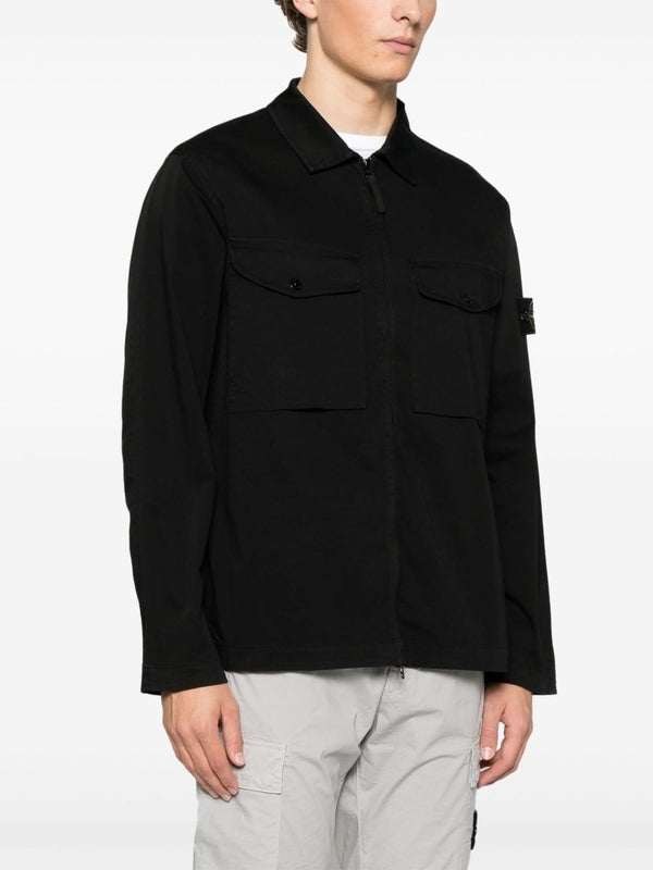 Wappen Patch Cotton Shirt Jacket
