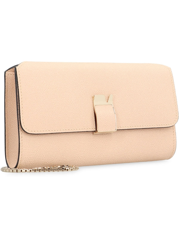 Flap Leather Chain Clutch Bag