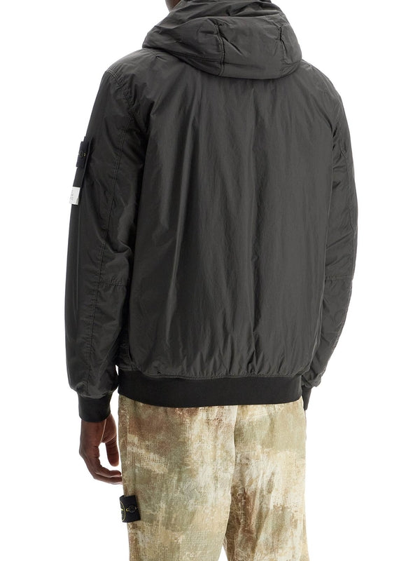 STONE ISLAND - Wappen Patch Nylon Hoodie Jacket - Jente