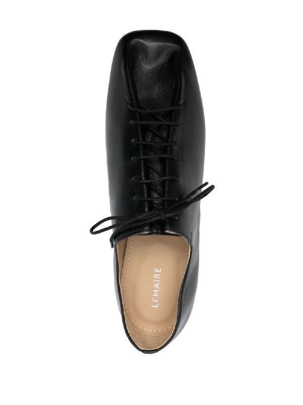 Square Toe Lace-Up Derby Loafers