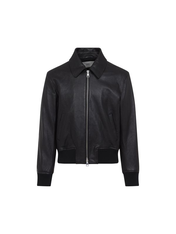 Zipper Leather Lambskin Jacket