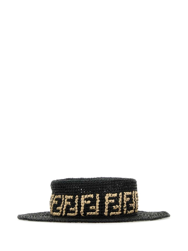 FF Logo Raffia Hat