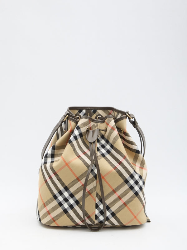 Vintage Check Cotton Bucket Bag - Jente