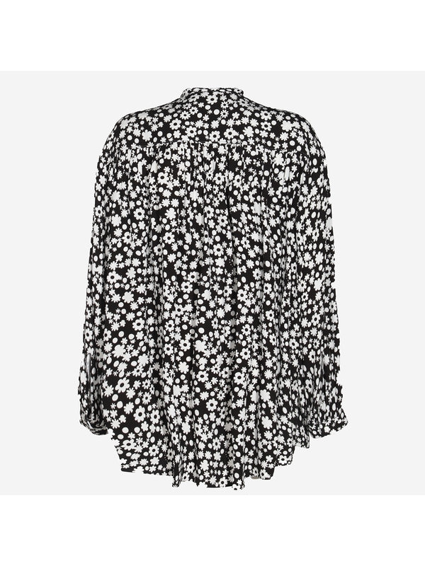 Allover Floral Detail Tie Shirt