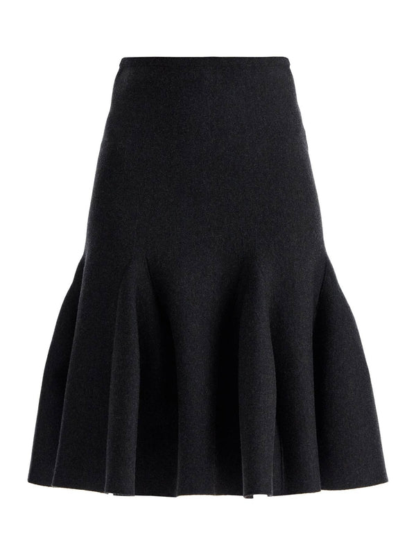 Wool Blend Flare Skirt