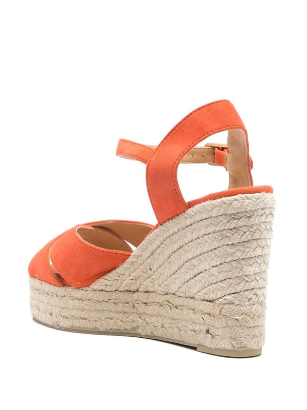 Orange Wedge Sandals