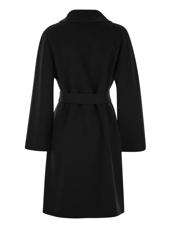 Civada Belt Detail Wool Blend Coat