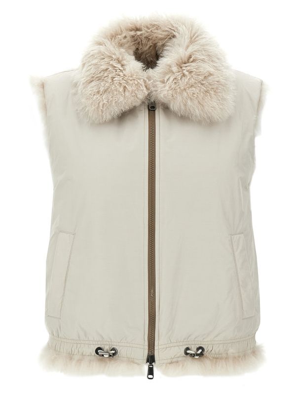 Shearling Reversible Vest Jacket