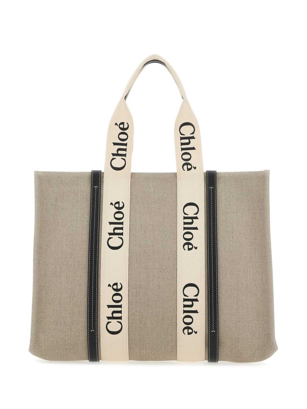 WOODY Linen Tote Bag