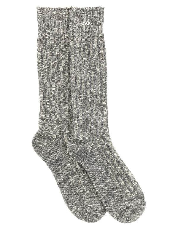 Logo Detail Cotton Blend Socks