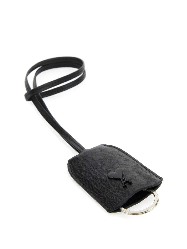 Heart Logo Leather Strap Keyring