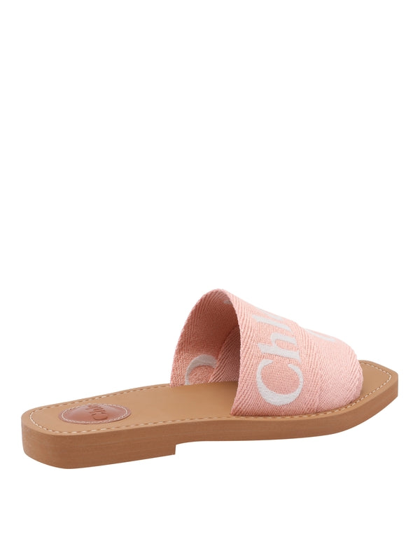 Woody Logo Band Flat Sandals