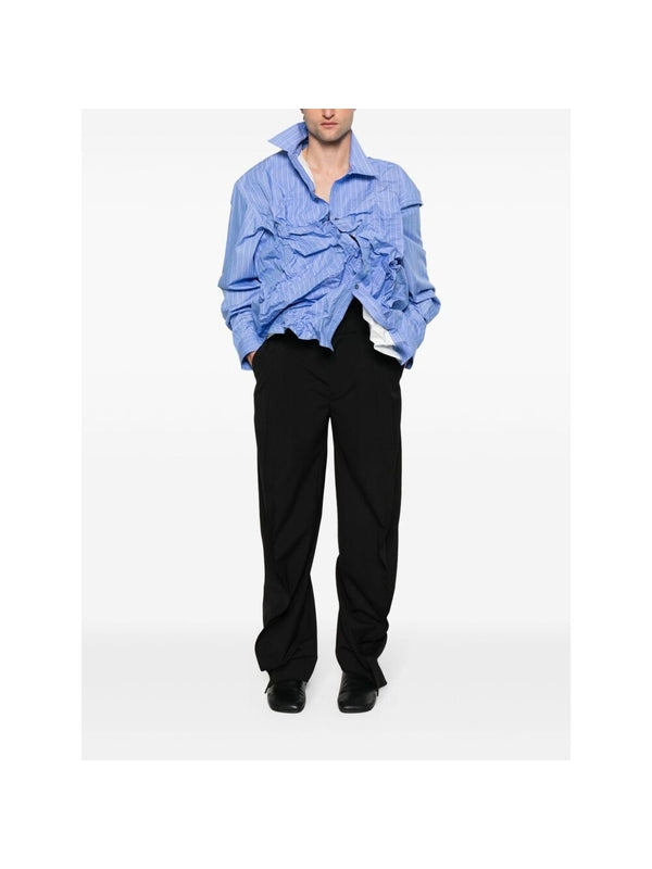 Pleated Detail Straight Pants